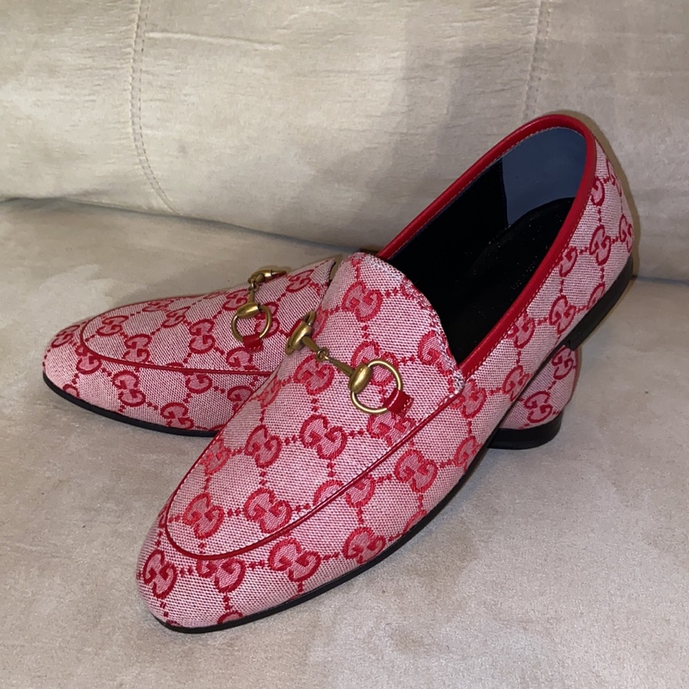 Gucci canvas GG loafer